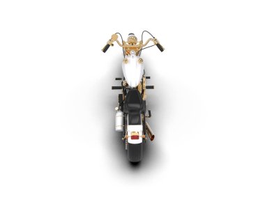 motorcycle isolated on white background. 3d rendering - illustration