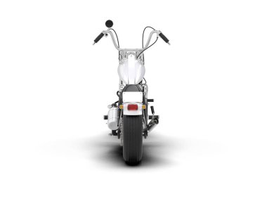 motorcycle isolated on white background. 3d rendering - illustration