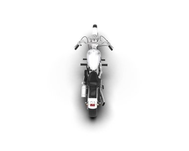 motorcycle isolated on white background. 3d rendering - illustration