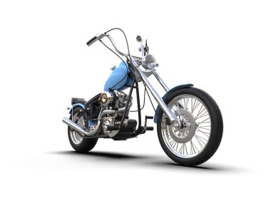 motorcycle isolated on white background. 3d rendering - illustration