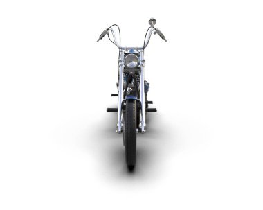 motorcycle isolated on white background. 3d rendering - illustration