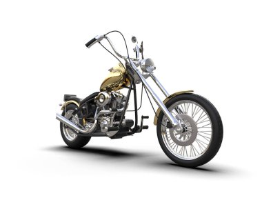 motorcycle isolated on white background. 3d rendering - illustration