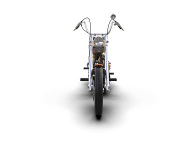 motorcycle isolated on white background. 3d rendering - illustration