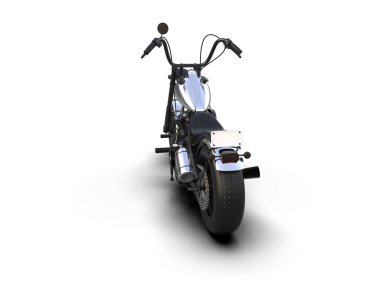 motorcycle isolated on white background. 3d rendering - illustration