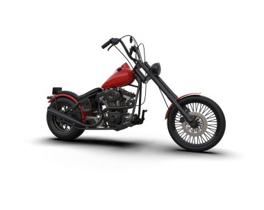 motorcycle isolated on white background. 3d rendering - illustration