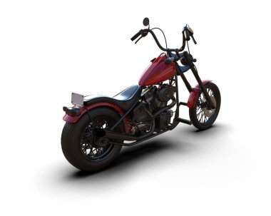 motorcycle isolated on white background. 3d rendering - illustration