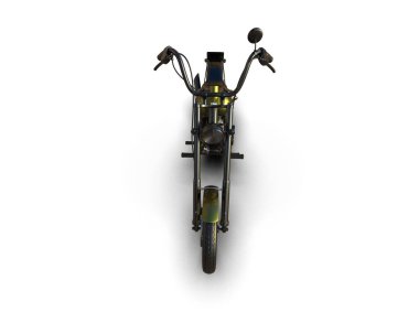 motorcycle isolated on white background. 3d rendering - illustration