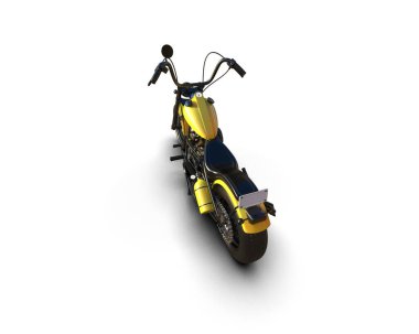 motorcycle isolated on white background. 3d rendering - illustration