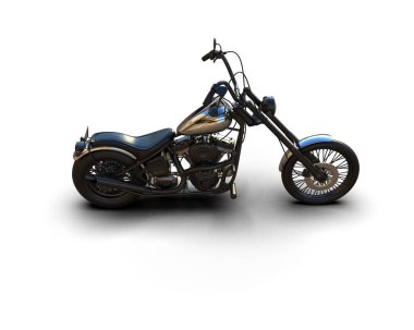 motorcycle isolated on white background. 3d rendering - illustration