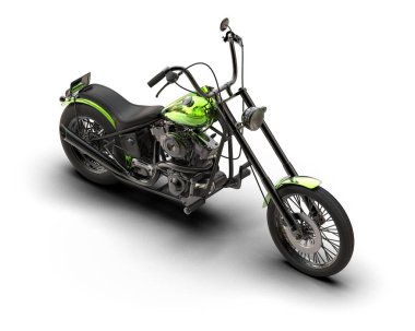 motorcycle isolated on white background. 3d rendering - illustration