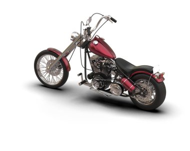 motorcycle isolated on white background. 3d rendering - illustration