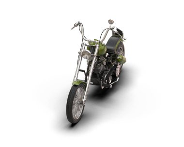 motorcycle isolated on white background. 3d rendering - illustration