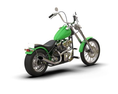 motorcycle isolated on white background. 3d rendering - illustration