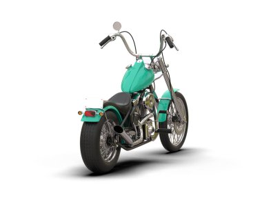 motorcycle isolated on white background. 3d rendering - illustration