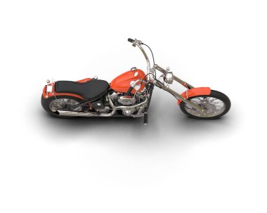 motorcycle isolated on white background. 3d rendering - illustration