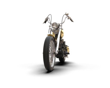 motorcycle isolated on white background. 3d rendering - illustration