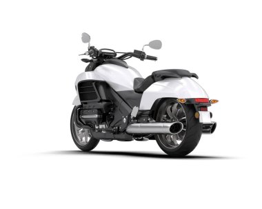 motorcycle isolated on white background. 3d rendering - illustration