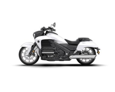 motorcycle isolated on white background. 3d rendering - illustration