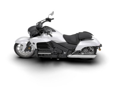 motorcycle isolated on white background. 3d rendering - illustration