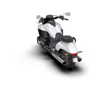 motorcycle isolated on white background. 3d rendering - illustration
