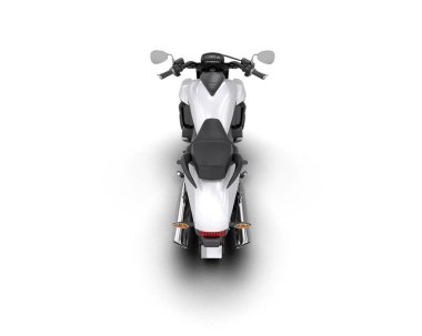 motorcycle isolated on white background. 3d rendering - illustration