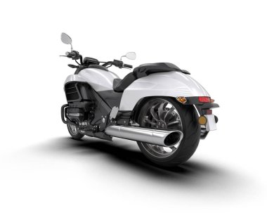motorcycle isolated on white background. 3d rendering - illustration
