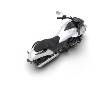 motorcycle isolated on white background. 3d rendering - illustration