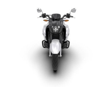 motorcycle isolated on white background. 3d rendering - illustration