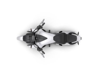 motorcycle isolated on white background. 3d rendering - illustration