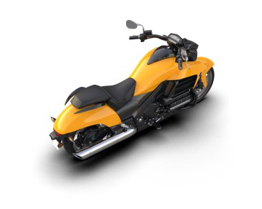 motorcycle isolated on white background. 3d rendering - illustration