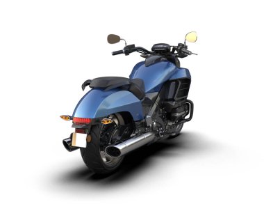 motorcycle isolated on white background. 3d rendering - illustration