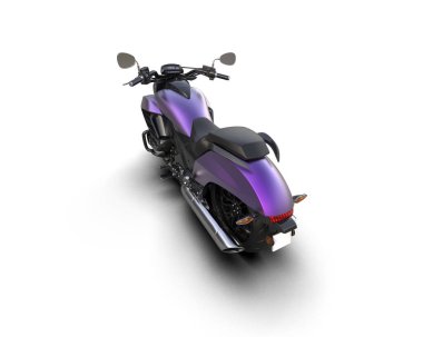 motorcycle isolated on white background. 3d rendering - illustration