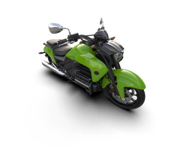 motorcycle isolated on white background. 3d rendering - illustration