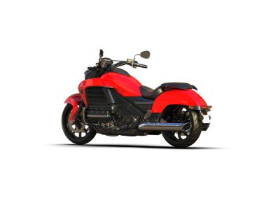 motorcycle isolated on white background. 3d rendering - illustration