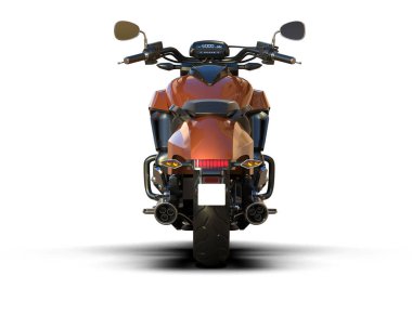 motorcycle isolated on white background. 3d rendering - illustration
