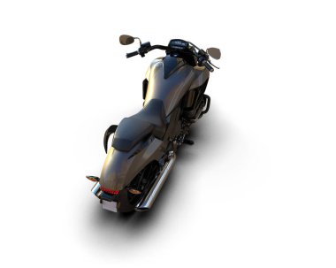 motorcycle isolated on white background. 3d rendering - illustration
