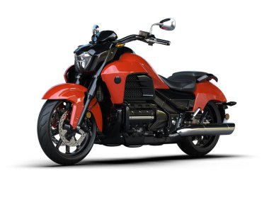 motorcycle isolated on white background. 3d rendering - illustration