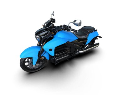 motorcycle isolated on white background. 3d rendering - illustration
