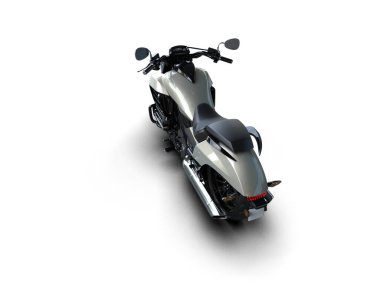 motorcycle isolated on white background. 3d rendering - illustration