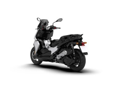 motorcycle isolated on white background. 3d rendering - illustration