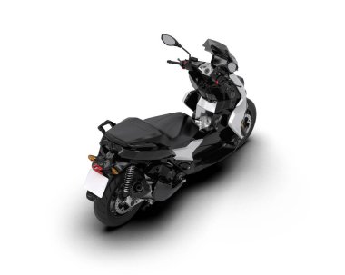 motorcycle isolated on white background. 3d rendering - illustration
