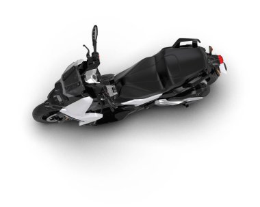 motorcycle isolated on white background. 3d rendering - illustration