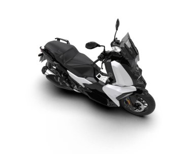 motorcycle isolated on white background. 3d rendering - illustration