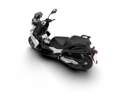 motorcycle isolated on white background. 3d rendering - illustration