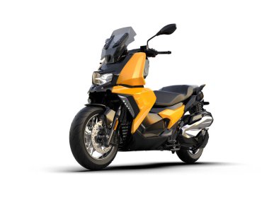 motorcycle isolated on white background. 3d rendering - illustration