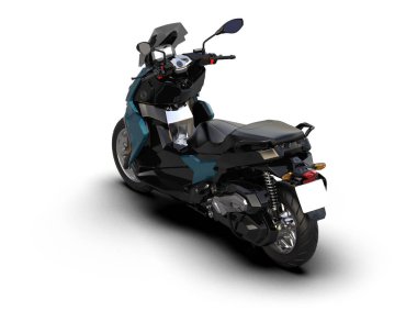 motorcycle isolated on white background. 3d rendering - illustration