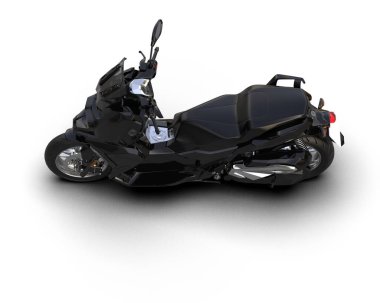 motorcycle isolated on white background. 3d rendering - illustration