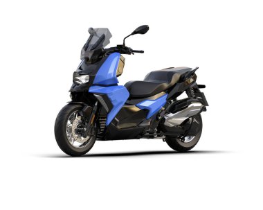 motorcycle isolated on white background. 3d rendering - illustration