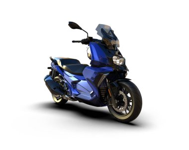 motorcycle isolated on white background. 3d rendering - illustration