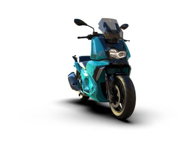 motorcycle isolated on white background. 3d rendering - illustration